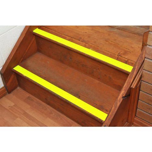 Banda antiderapanta galben neon - 100 mm x 18,3 m - culoare rugozitate normala