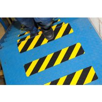   Banda antiderapanta adaptabila la suprafata negru-galben-100mm x 18.3m-Negru-Galben