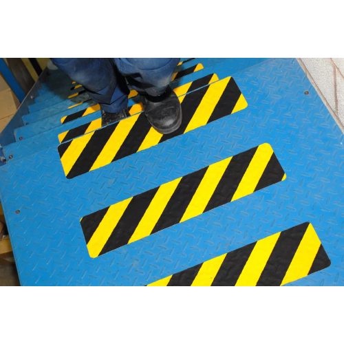 Banda antiderapanta adaptabila la suprafata negru-galben-100mm x 18.3m-Negru-Galben