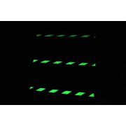 Banda antiderapanta fosforescenta pentru avertizare de pericol - 50 mm x 18,3 m - Negru-Alb