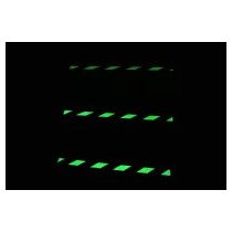   Banda antiderapanta fosforescenta pentru avertizare de pericol - 100 mm x 18,3 m - Negru-Alb