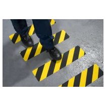   Banda antiderapanta negru-galben cu avertizare de pericol normal - 50 mm x 18,3 m