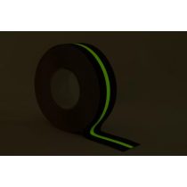   Banda antiderapanta cu dungi fosforescente - 50mm x 18.3m - Negru-Alb