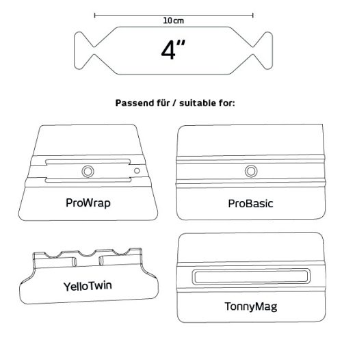 yellowings "felt" 4'' 5buc/pachet -protectie pentru raclete